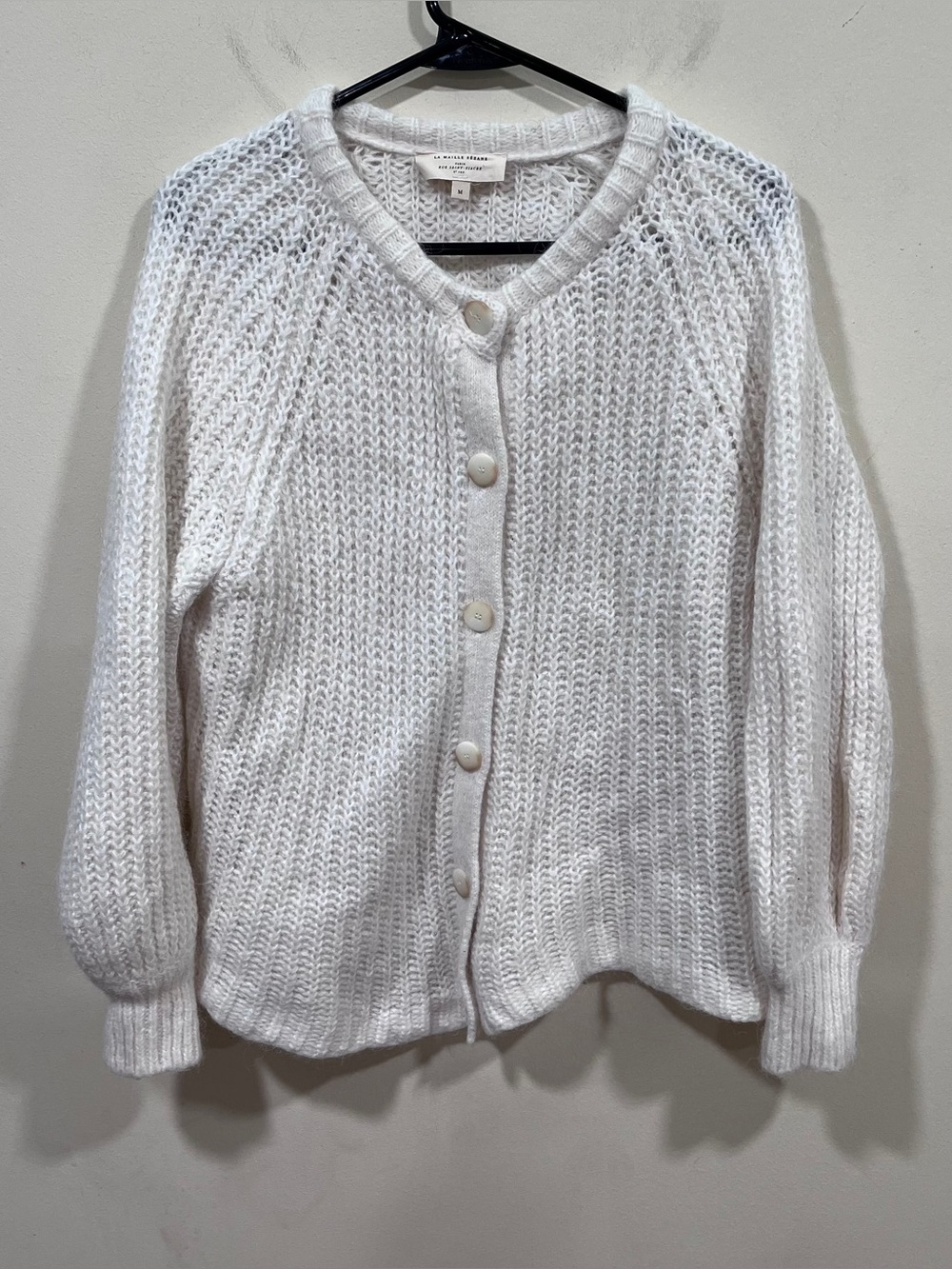 Sézane Emile Cardigan EUC / Color Ecru / Size Medium wool alpaca blend - Picture 2 of 8